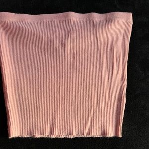 Baby pink tube top crop top